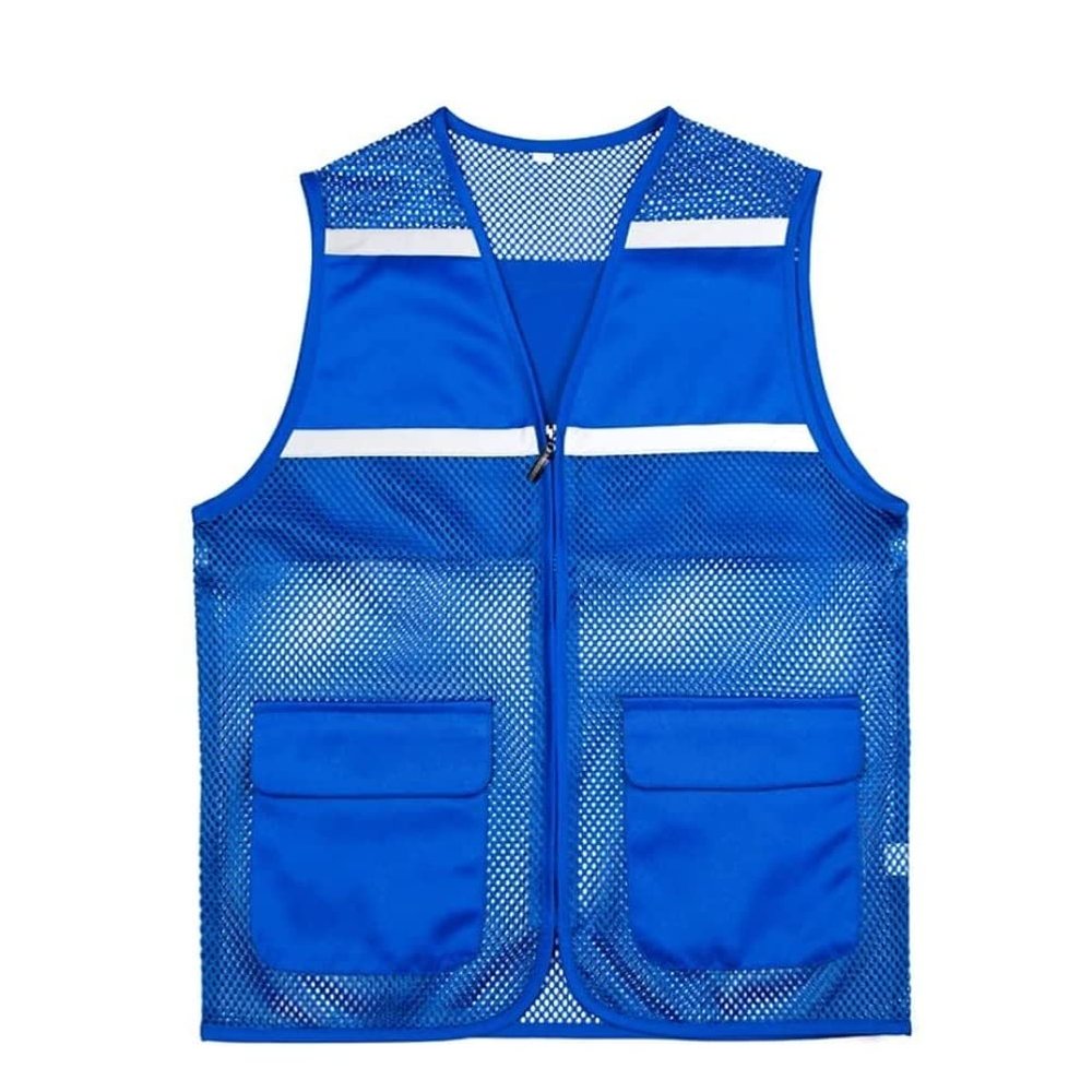 Reflective Mesh Safety Vest with Zipper Pockets