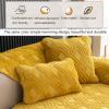 YSZBD Velvet Sofa Cover, L/U-Shaped, Non-Slip, 2 Yellow, 110 x 180 cm view 3