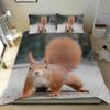 OakiTa Brown Squirrel 3D Microfiber Duvet Cover Set for Kids view 2
