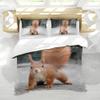 OakiTa Brown Squirrel 3D Microfiber Duvet Cover Set for Kids view 4