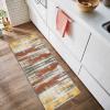 Siunwdiy Beige/Yellow Abstract Runner Rug, 140 x 240 cm view 2