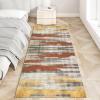 Siunwdiy Beige/Yellow Abstract Runner Rug, 140 x 240 cm view 3
