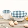 Blue Buffalo Plaid Stretch Bowl Covers, Reusable Food Storage Covers, Set of 5 Sizes view 3