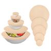 Peach Elastic Bowl Covers, Reusable Stretch Covers, 5-Piece Set view 1