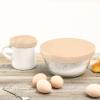 Peach Elastic Bowl Covers, Reusable Stretch Covers, 5-Piece Set view 3