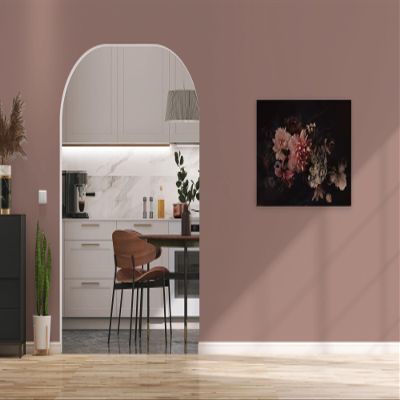 A.S. Création Floral Canvas Print, Pink and Black, 90 x 60 cm Landscape