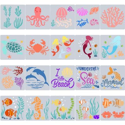 GORGECRAFT 20 Ocean Creature Stencils