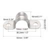 TA-VIGOR 10-Pack 16 mm 2-Hole 304 Stainless Steel U-Shaped Pipe Clamps view 2