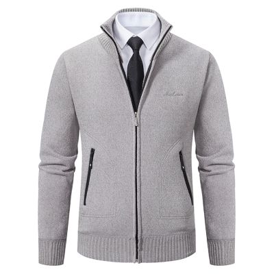 Men's Zip-Up Knit Cardigan, Lightweight Transitional Jacket