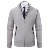 Men's Zip-Up Knit Cardigan, Lightweight Transitional Jacket view 1