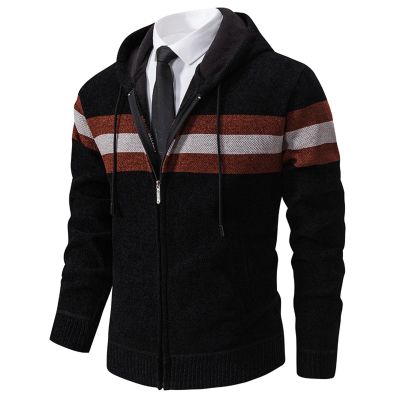 Duohropke Men's Long-Sleeve Knitted Cardigan Sweater