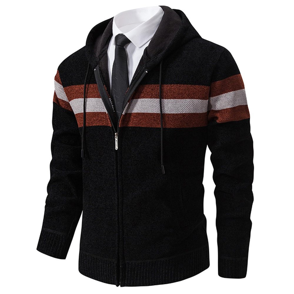Duohropke Men's Long-Sleeve Knitted Cardigan Sweater