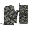 LAMAME Skull Oven Mitts and Pot Holders view 1
