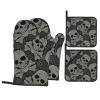 LAMAME Skull Oven Mitts and Pot Holders view 3