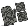 LAMAME Skull Oven Mitts and Pot Holders view 4
