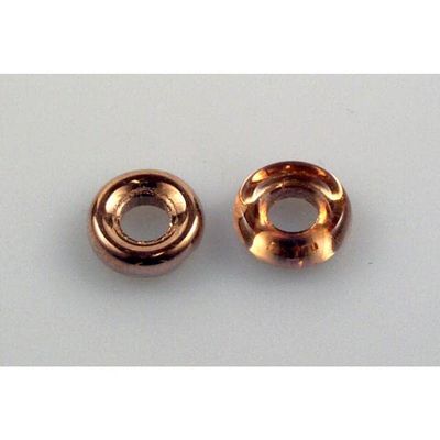 150-Piece Demi Round O-Bead Circular Spacer Beads, 9 mm, Crystal Rose Gold Capri