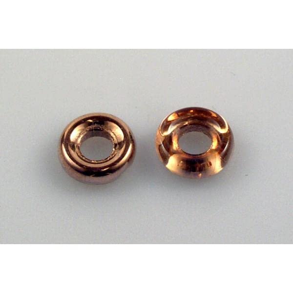 150-Piece Demi Round O-Bead Circular Spacer Beads, 9 mm, Crystal Rose Gold Capri