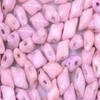 300 DiamonDuo 2-Hole Rhombus Beads, 5 x 8 mm, Chalk White Luster Purple view 1