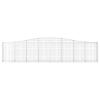 BaraSh Gabion Fence with High Arch, 400 x 30 x 80/100 cm, Galvanized Iron view 3