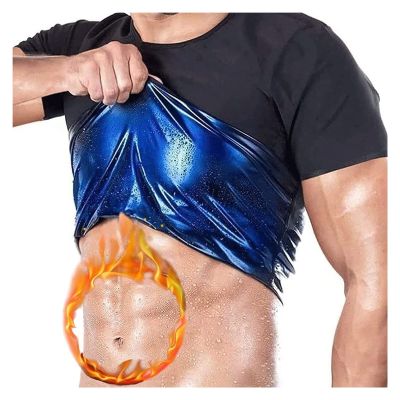 NIULI Men's Neoprene Sauna Training Tank Top, Body-Shaping Workout Shirt (Men, XXL)