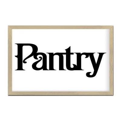 Pantry Framed Wooden Sign, Wall Art Decor, 20.3 x 30.5 cm