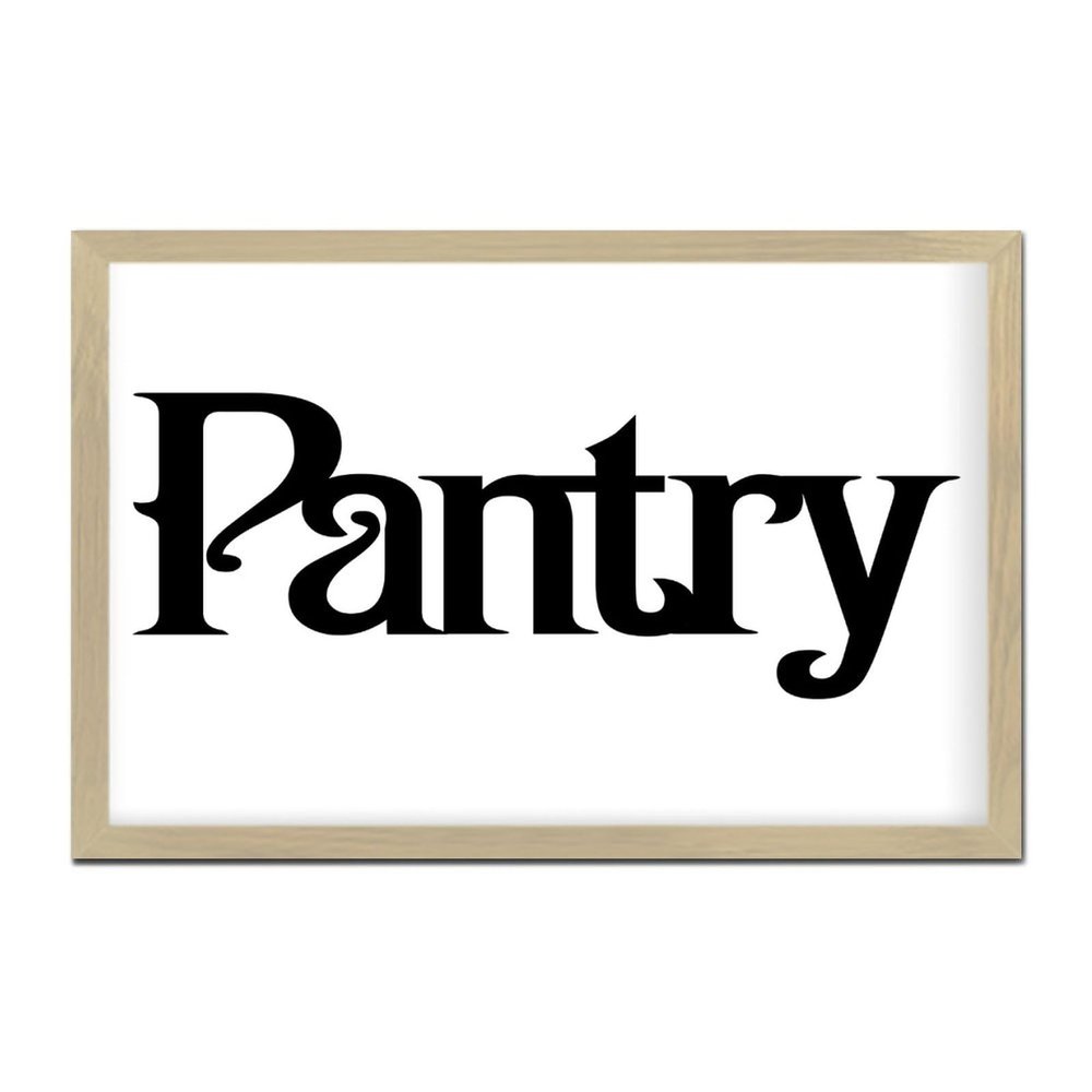 Pantry Framed Wooden Sign, Wall Art Decor, 20.3 x 30.5 cm