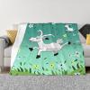 Kururi Goat Frolic Print Lightweight Fleece Throw Blanket, 60 x 50 in view 1