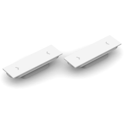 Magnotica Pro SE Door Magnet, 73 x 22 mm, Rectangular Cover Cap, White Zamak