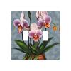Blooming Orchids 2-Way Toggle Switch Decorative Wall Plate with 4 Painted Screws for Light Switches, Dimmers, and Outlets view 1