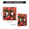 2-Gang Toggle Switch Decorative Wall Plate, Red Apricot view 4