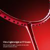Hundred Energy Burst Badminton Racket with 18 Strings and Full Cover, Red, 77 g view 3