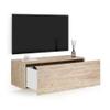 Mobili Fiver Easy Wall-Mounted TV Cabinet with Drawer, Oak, Made in Italy view 2