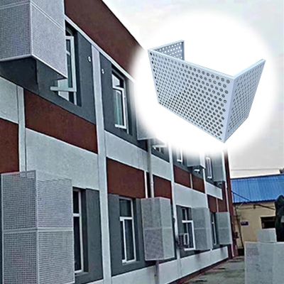 Outdoor Air Conditioner Privacy Screen, Aluminum Cover and Freestanding Room Divider, 2–3P, 108 × 56 cm