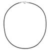 Auroris Genuine Leather Necklace, 2.5 mm, Heart-Shaped Stainless Steel Lobster Clasp, 42 cm view 2