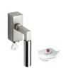 Beschläge Hamburg Lockable Window Handle | GRO Prime DK 20–44 Zamak ABS | Antique Tilt-and-Turn Handle, 90° Detent, Matte Nickel-Plated/Matte Stainless Steel view 1