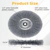 ZORUNNA 2-Pack 8 in. Wire Wheels for Bench Grinders, Fits 1/2 in. and 5/8 in. Arbors view 4
