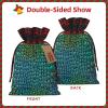 Alligator Skin Print Christmas Drawstring Gift Bags view 3