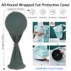 Treer Round Fan Cover, Dustproof All-Inclusive Washable Electric Fan Cover for Floor Fans (35–55 × 150 cm, Purple) view 2