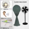 Treer Round Fan Cover, Dustproof All-Inclusive Washable Electric Fan Cover for Floor Fans (35–55 × 150 cm, Purple) view 3