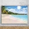 Mateju Beach Photography Backdrop, Blue Sky, Clouds and Beach, Vinyl Photo Background (10 x 6.5 ft, Style G) view 1
