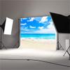 Mateju Beach Photography Backdrop, Blue Sky, Clouds and Beach, Vinyl Photo Background (10 x 6.5 ft, Style G) view 3