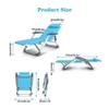 HCZION Garden Lounger Chaise, Waterproof Folding Sun Lounger for Outdoor, Patio, Beach, Camping, Purple view 2