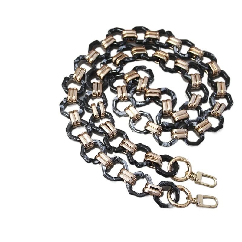 RAAMKA Women's Handbag Chain, Removable Replacement Shoulder Strap, Black, 120 cm