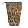 AABSTBFM Red Rose Psd Expandable Vertical Pencil Case, Multipurpose Pencil and Makeup Bag for School, Office, and Travel, Petoskey Stone, One Size view 1