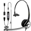Wantek USB Headset with Microphone, USB/3.5 mm PC Headphones with Volume Control and Mute Button view 1
