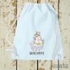 Kleckerliese Personalized Unicorn Drawstring Gym Bag for School or Kindergarten, Lavender view 4