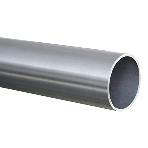 Round Tube 42.4 x 2.5 mm, 1200 mm Long, V2A Stainless Steel, 240-Grit Ground