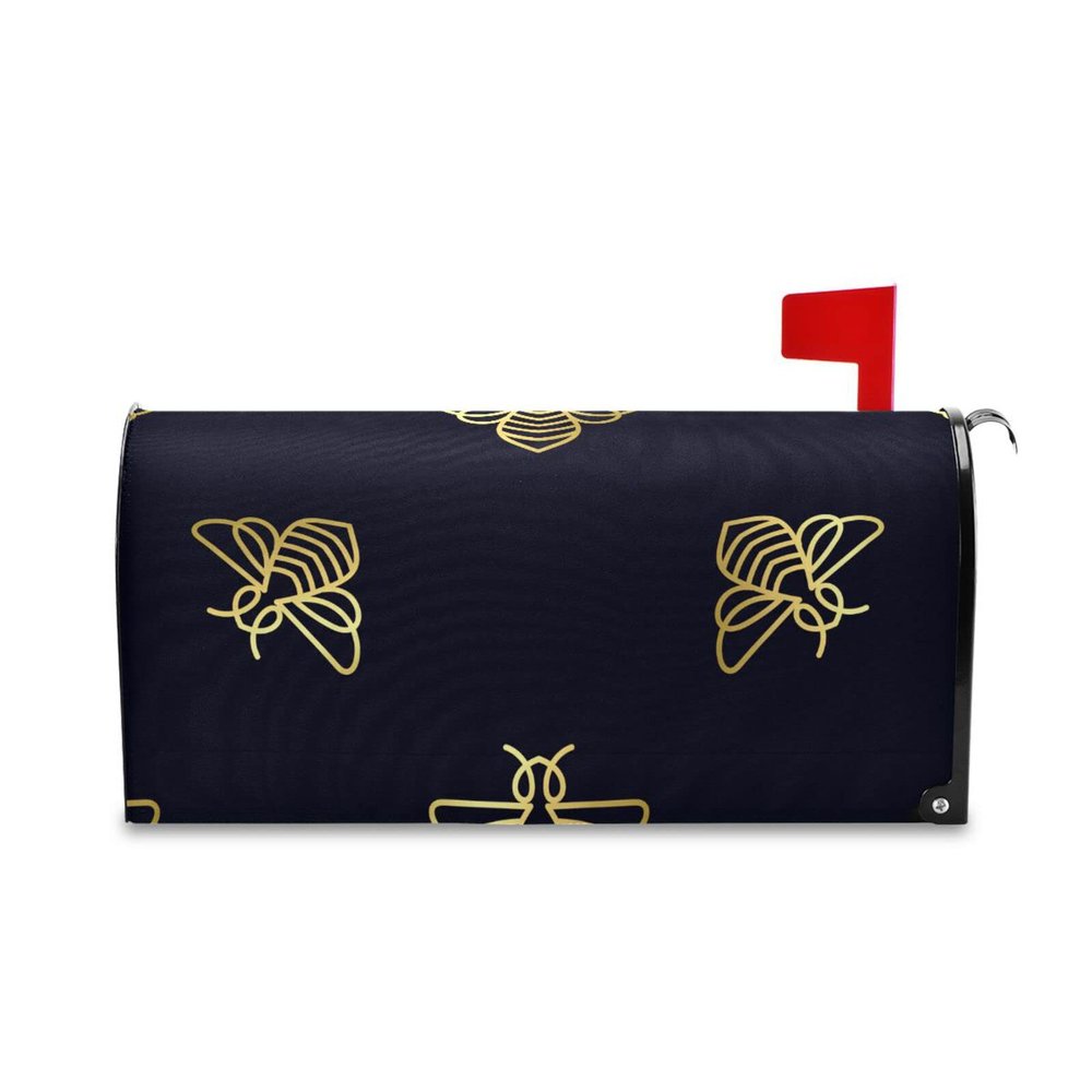 Golden Bee Magnetic Mailbox Cover, 45.7 x 53.3 cm