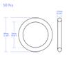 M METERXITY 50-Pack Nitrile Rubber O-Rings, 30 x 23 x 3.5 mm, Black view 3