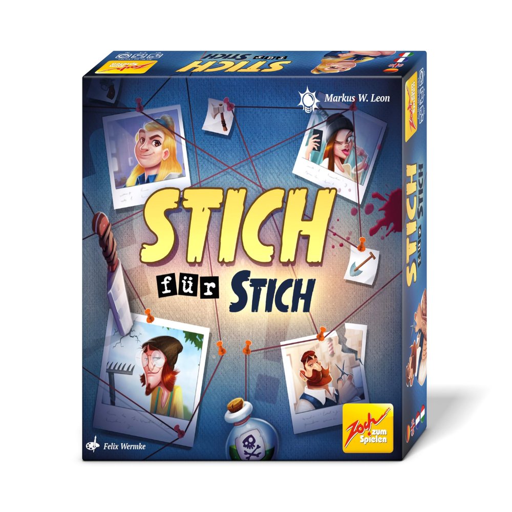 Zoch 601105183 - Stich für Stich Detective Game, Ages 10+, 3-4 Players, Approx. 30 Minutes